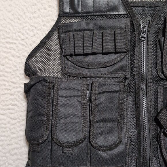 Tactical Mesh LARGE Molle Vest Carrier Adjustable 40” Belt Security Paintball - Picture 5 of 7